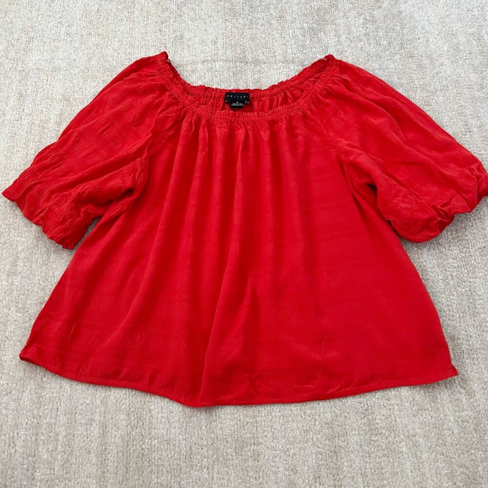 Sanctuary Short Sleeve Peasant Blouse Top M